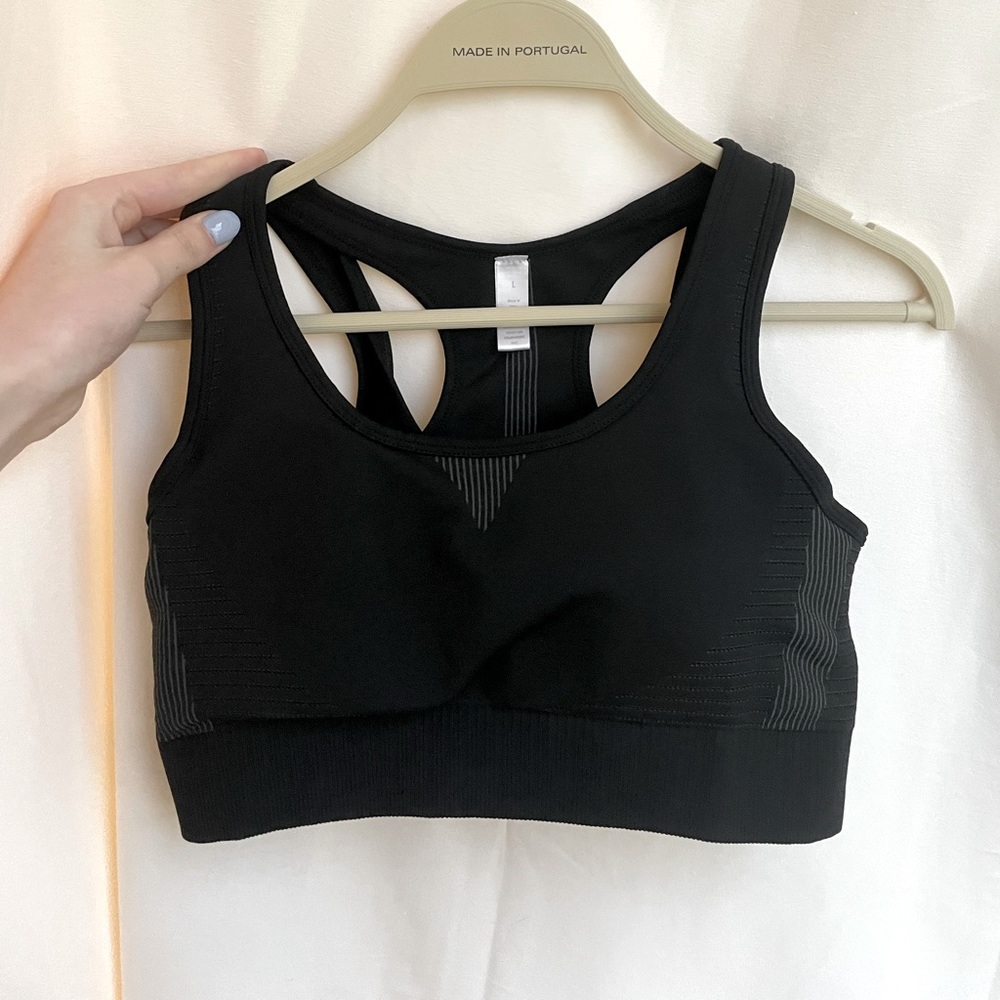 Black Sports Bra / Workout Top
